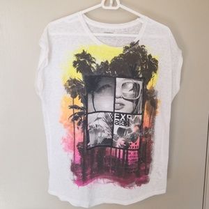 Express summer graphic tee size large